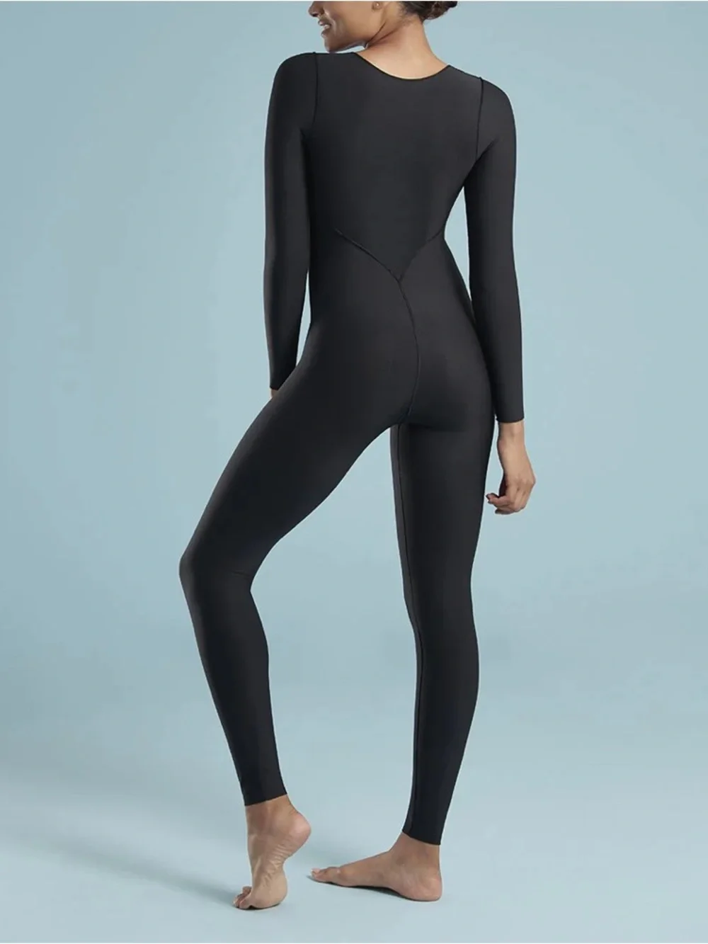 Marena Shape Full Bodysuit Black Long Sleeve Medium VA-01R Post Op Compression
